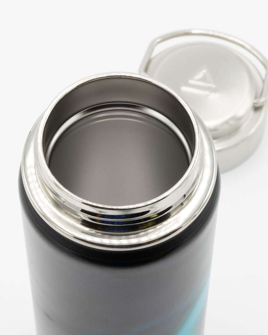 18 oz night view mountain river steel bottle