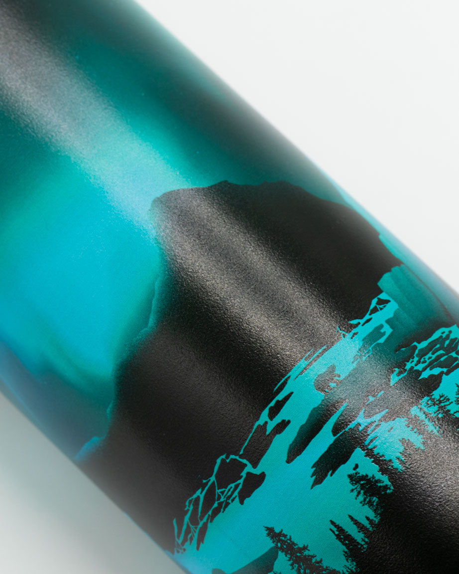 18 oz night view mountain river steel bottle