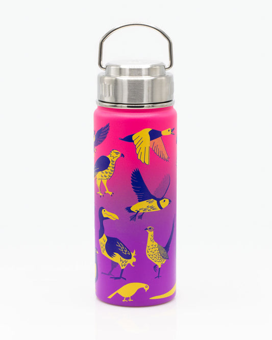 18 oz rose pink land creatures steel bottle