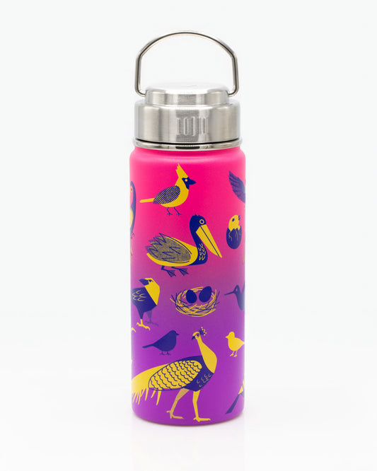 18 oz rose pink land creatures steel bottle