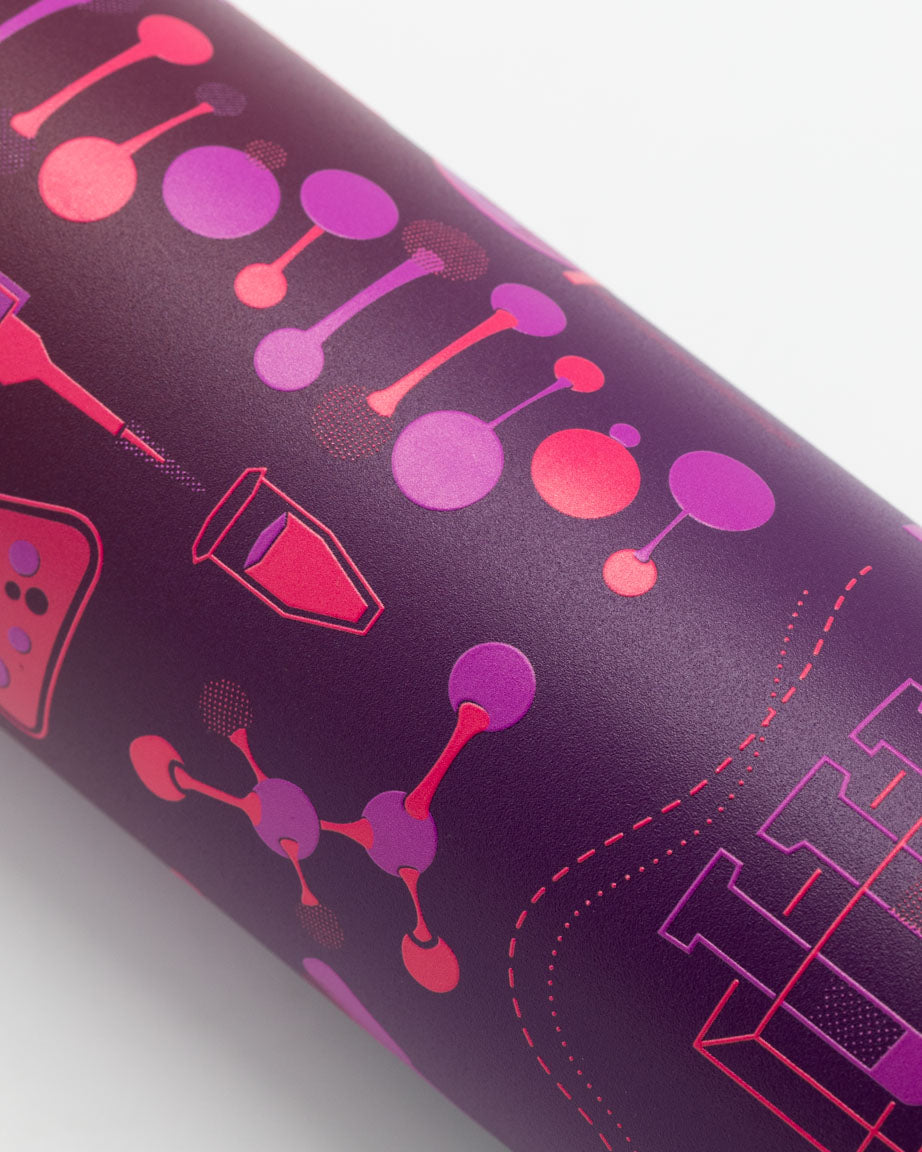 18 oz purple medicine bottle