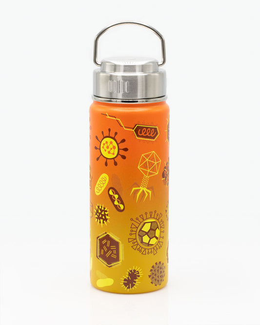 18 oz bacterial printed steel bottle